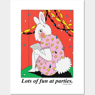 Lots of Fun At Parties Bunny Posters and Art